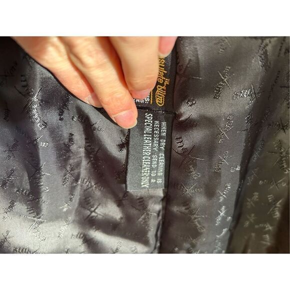 Wilson leather black leather jack size large - Picture 5 of 6